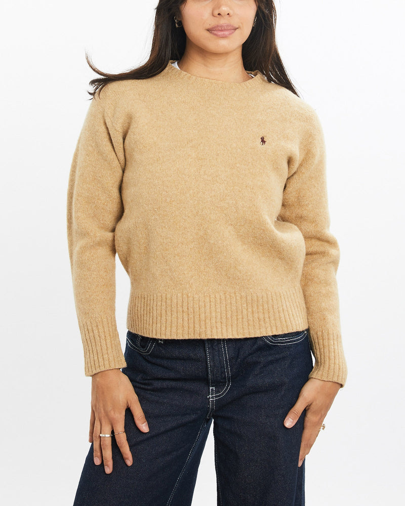 Vintage, Polo, Ralph, Lauren, Knit, Sweater, The Real Deal, size double extra small, colour Beige, newtown, sydney, australia, thrift store, opshop, preloved, secondhand, sustainable, retro, antique, 70s, 80s, 90s, 2000s, 00s, fashion, clothing, streetwear, trendy, garment, style, boutique, store, shop, archive, sale, cheap, best, top, Sweats and hoodies