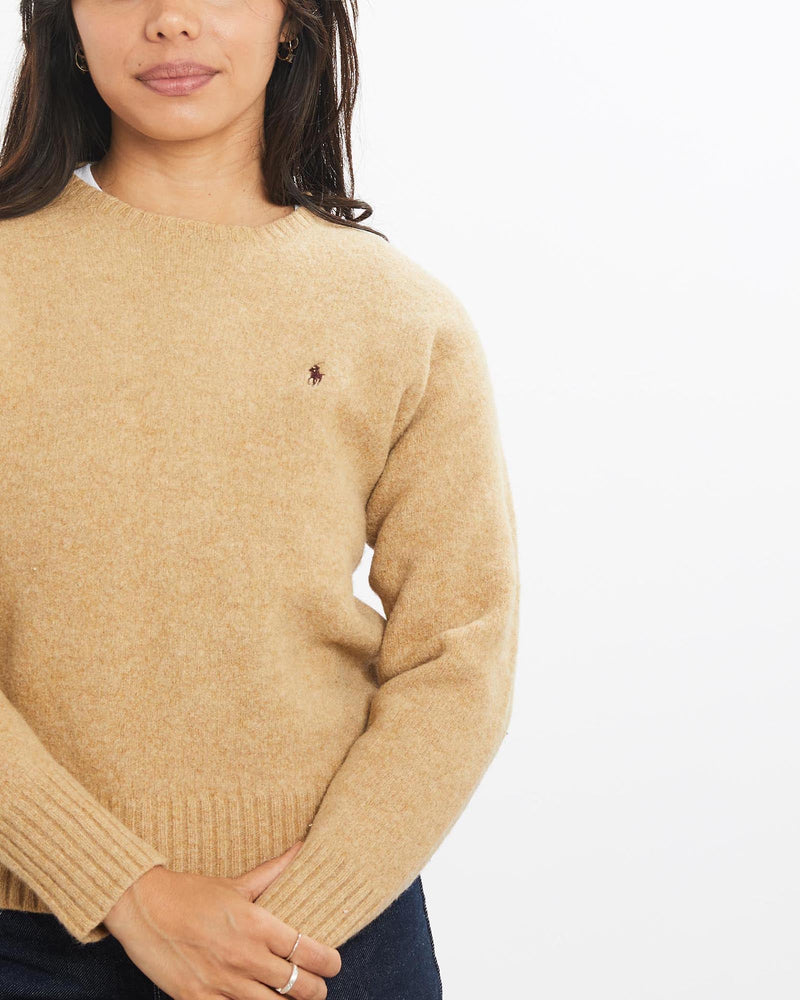 Vintage, Polo, Ralph, Lauren, Knit, Sweater, The Real Deal, size double extra small, colour Beige, newtown, sydney, australia, thrift store, opshop, preloved, secondhand, sustainable, retro, antique, 70s, 80s, 90s, 2000s, 00s, fashion, clothing, streetwear, trendy, garment, style, boutique, store, shop, archive, sale, cheap, best, top, Sweats and hoodies