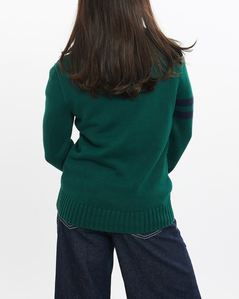 Vintage, Polo, Ralph, Lauren, Quarter, Zip, Knit, Sweater, The Real Deal, size double extra small, colour Green, newtown, sydney, australia, thrift store, opshop, preloved, secondhand, sustainable, retro, antique, 70s, 80s, 90s, 2000s, 00s, fashion, clothing, streetwear, trendy, garment, style, boutique, store, shop, archive, sale, cheap, best, top, Sweats and hoodies