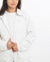 Vintage, Puma, Windbreaker, Jacket, The Real Deal, size double extra small, colour White, newtown, sydney, australia, thrift store, opshop, preloved, secondhand, sustainable, retro, antique, 70s, 80s, 90s, 2000s, 00s, fashion, clothing, streetwear, trendy, garment, style, boutique, store, shop, archive, sale, cheap, best, top, Jackets