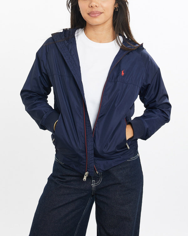 Vintage, Polo, Ralph, Lauren, Windbreaker, Jacket, The Real Deal, size double extra small, colour Navy, newtown, sydney, australia, thrift store, opshop, preloved, secondhand, sustainable, retro, antique, 70s, 80s, 90s, 2000s, 00s, fashion, clothing, streetwear, trendy, garment, style, boutique, store, shop, archive, sale, cheap, best, top, Jackets