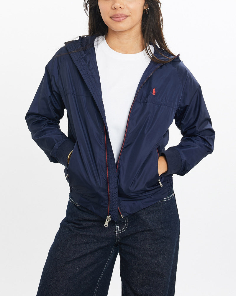 Vintage, Polo, Ralph, Lauren, Windbreaker, Jacket, The Real Deal, size double extra small, colour Navy, newtown, sydney, australia, thrift store, opshop, preloved, secondhand, sustainable, retro, antique, 70s, 80s, 90s, 2000s, 00s, fashion, clothing, streetwear, trendy, garment, style, boutique, store, shop, archive, sale, cheap, best, top, Jackets
