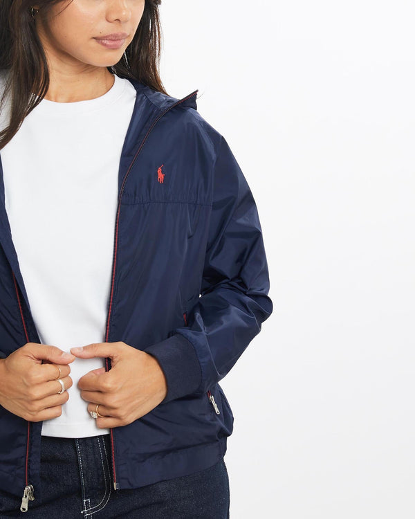 Vintage, Polo, Ralph, Lauren, Windbreaker, Jacket, The Real Deal, size double extra small, colour Navy, newtown, sydney, australia, thrift store, opshop, preloved, secondhand, sustainable, retro, antique, 70s, 80s, 90s, 2000s, 00s, fashion, clothing, streetwear, trendy, garment, style, boutique, store, shop, archive, sale, cheap, best, top, Jackets