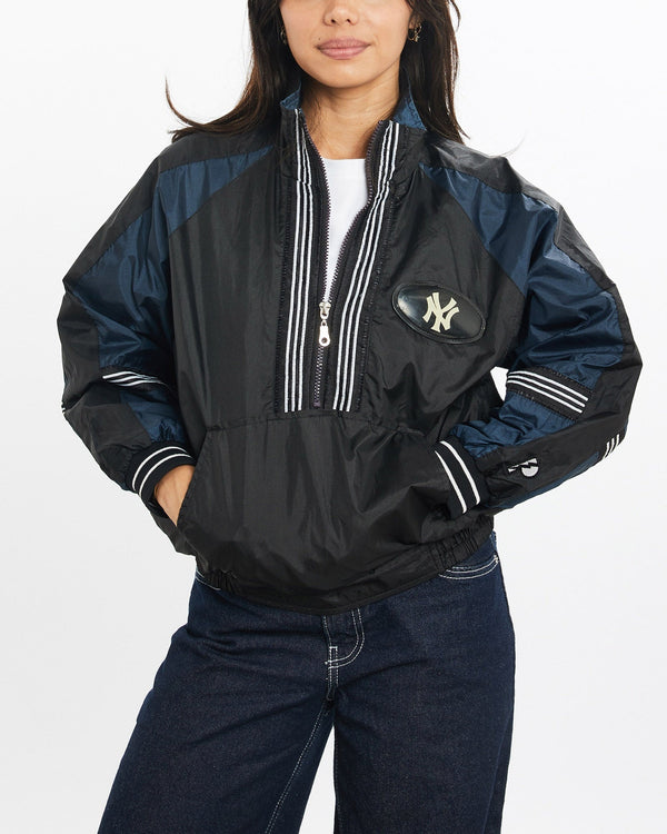 Vintage, MLB, New, York, Yankees, Reversible, Windbreaker, Jacket, The Real Deal, size double extra small, colour Black, newtown, sydney, australia, thrift store, opshop, preloved, secondhand, sustainable, retro, antique, 70s, 80s, 90s, 2000s, 00s, fashion, clothing, streetwear, trendy, garment, style, boutique, store, shop, archive, sale, cheap, best, top, Jackets