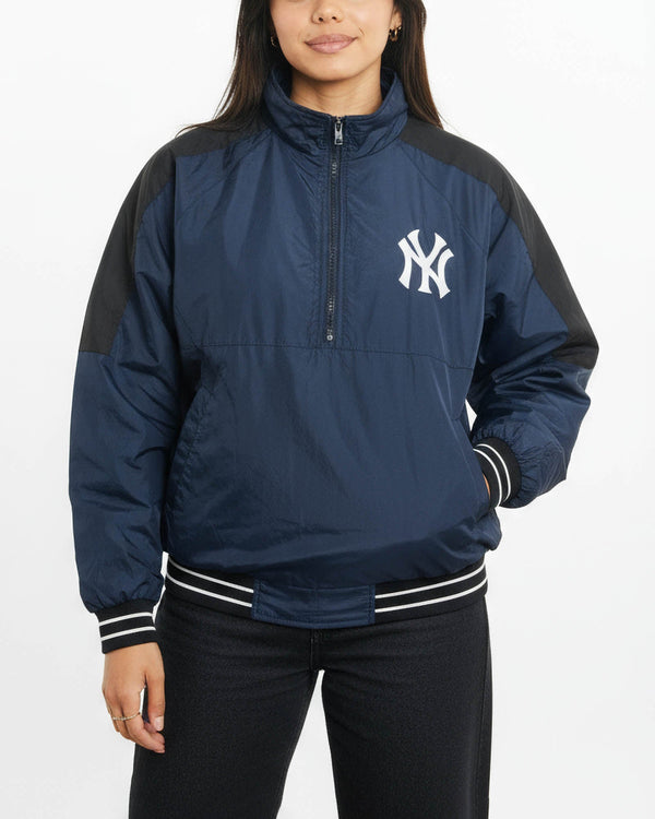 Vintage, MLB, New, York, Yankees, Reversible, Windbreaker, Jacket, The Real Deal, size double extra small, colour Black, newtown, sydney, australia, thrift store, opshop, preloved, secondhand, sustainable, retro, antique, 70s, 80s, 90s, 2000s, 00s, fashion, clothing, streetwear, trendy, garment, style, boutique, store, shop, archive, sale, cheap, best, top, Jackets