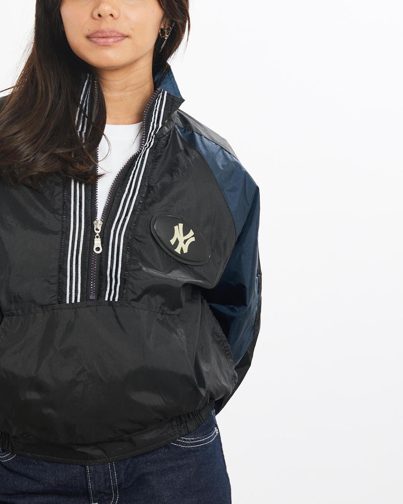 Vintage, MLB, New, York, Yankees, Reversible, Windbreaker, Jacket, The Real Deal, size double extra small, colour Black, newtown, sydney, australia, thrift store, opshop, preloved, secondhand, sustainable, retro, antique, 70s, 80s, 90s, 2000s, 00s, fashion, clothing, streetwear, trendy, garment, style, boutique, store, shop, archive, sale, cheap, best, top, Jackets