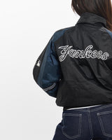 Vintage, MLB, New, York, Yankees, Reversible, Windbreaker, Jacket, The Real Deal, size double extra small, colour Black, newtown, sydney, australia, thrift store, opshop, preloved, secondhand, sustainable, retro, antique, 70s, 80s, 90s, 2000s, 00s, fashion, clothing, streetwear, trendy, garment, style, boutique, store, shop, archive, sale, cheap, best, top, Jackets