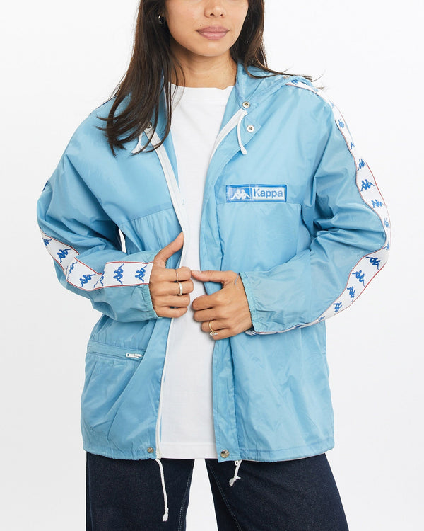 Vintage, 80s, Kappa, Windbreaker, Jacket, The Real Deal, size double extra small, colour Blue, newtown, sydney, australia, thrift store, opshop, preloved, secondhand, sustainable, retro, antique, 70s, 80s, 90s, 2000s, 00s, fashion, clothing, streetwear, trendy, garment, style, boutique, store, shop, archive, sale, cheap, best, top, Jackets
