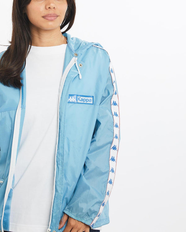 Vintage, 80s, Kappa, Windbreaker, Jacket, The Real Deal, size double extra small, colour Blue, newtown, sydney, australia, thrift store, opshop, preloved, secondhand, sustainable, retro, antique, 70s, 80s, 90s, 2000s, 00s, fashion, clothing, streetwear, trendy, garment, style, boutique, store, shop, archive, sale, cheap, best, top, Jackets