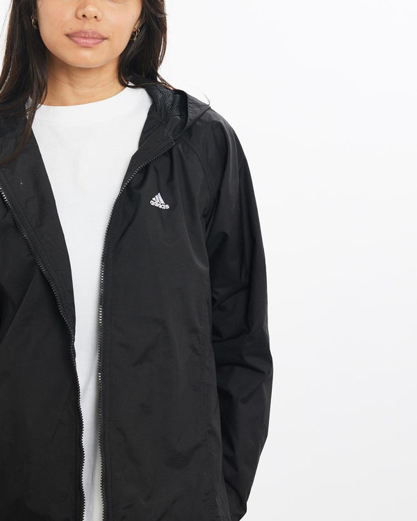 Vintage, Adidas, Windbreaker, Jacket, The Real Deal, size double extra small, colour Black, newtown, sydney, australia, thrift store, opshop, preloved, secondhand, sustainable, retro, antique, 70s, 80s, 90s, 2000s, 00s, fashion, clothing, streetwear, trendy, garment, style, boutique, store, shop, archive, sale, cheap, best, top, Jackets