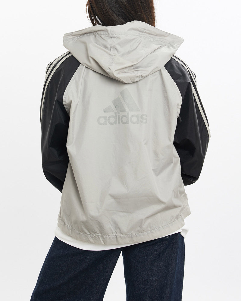 Vintage, Adidas, Windbreaker, Jacket, The Real Deal, size double extra small, colour Grey, newtown, sydney, australia, thrift store, opshop, preloved, secondhand, sustainable, retro, antique, 70s, 80s, 90s, 2000s, 00s, fashion, clothing, streetwear, trendy, garment, style, boutique, store, shop, archive, sale, cheap, best, top, Jackets