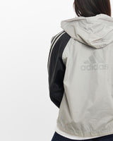 Vintage, Adidas, Windbreaker, Jacket, The Real Deal, size double extra small, colour Grey, newtown, sydney, australia, thrift store, opshop, preloved, secondhand, sustainable, retro, antique, 70s, 80s, 90s, 2000s, 00s, fashion, clothing, streetwear, trendy, garment, style, boutique, store, shop, archive, sale, cheap, best, top, Jackets