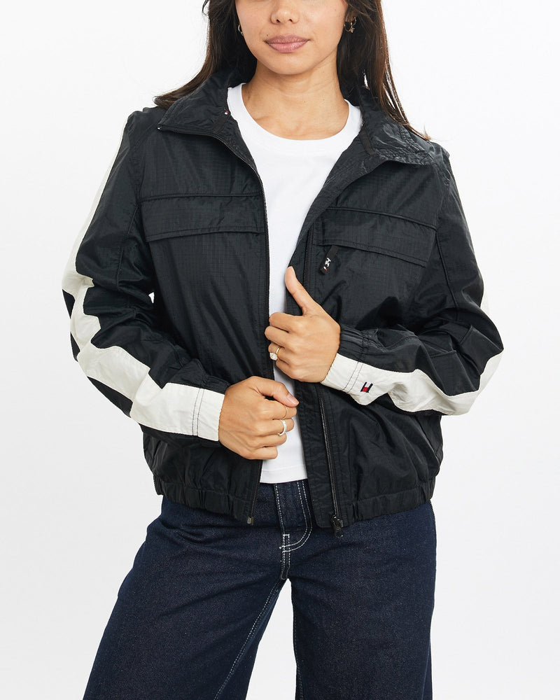 Vintage, Tommy, Hilfiger, Jeans, Windbreaker, Jacket, The Real Deal, size double extra small, colour Black, newtown, sydney, australia, thrift store, opshop, preloved, secondhand, sustainable, retro, antique, 70s, 80s, 90s, 2000s, 00s, fashion, clothing, streetwear, trendy, garment, style, boutique, store, shop, archive, sale, cheap, best, top, Jackets