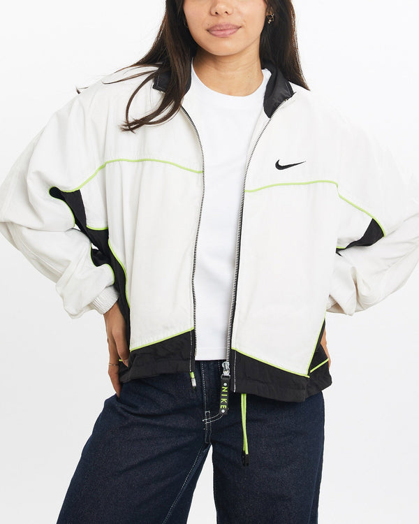 Vintage, 90s, Nike, Windbreaker, Jacket, The Real Deal, size double extra small, colour White, newtown, sydney, australia, thrift store, opshop, preloved, secondhand, sustainable, retro, antique, 70s, 80s, 90s, 2000s, 00s, fashion, clothing, streetwear, trendy, garment, style, boutique, store, shop, archive, sale, cheap, best, top, Jackets