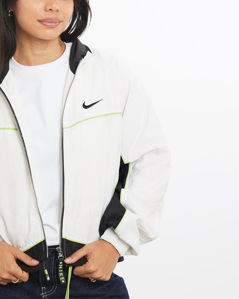 Vintage, 90s, Nike, Windbreaker, Jacket, The Real Deal, size double extra small, colour White, newtown, sydney, australia, thrift store, opshop, preloved, secondhand, sustainable, retro, antique, 70s, 80s, 90s, 2000s, 00s, fashion, clothing, streetwear, trendy, garment, style, boutique, store, shop, archive, sale, cheap, best, top, Jackets