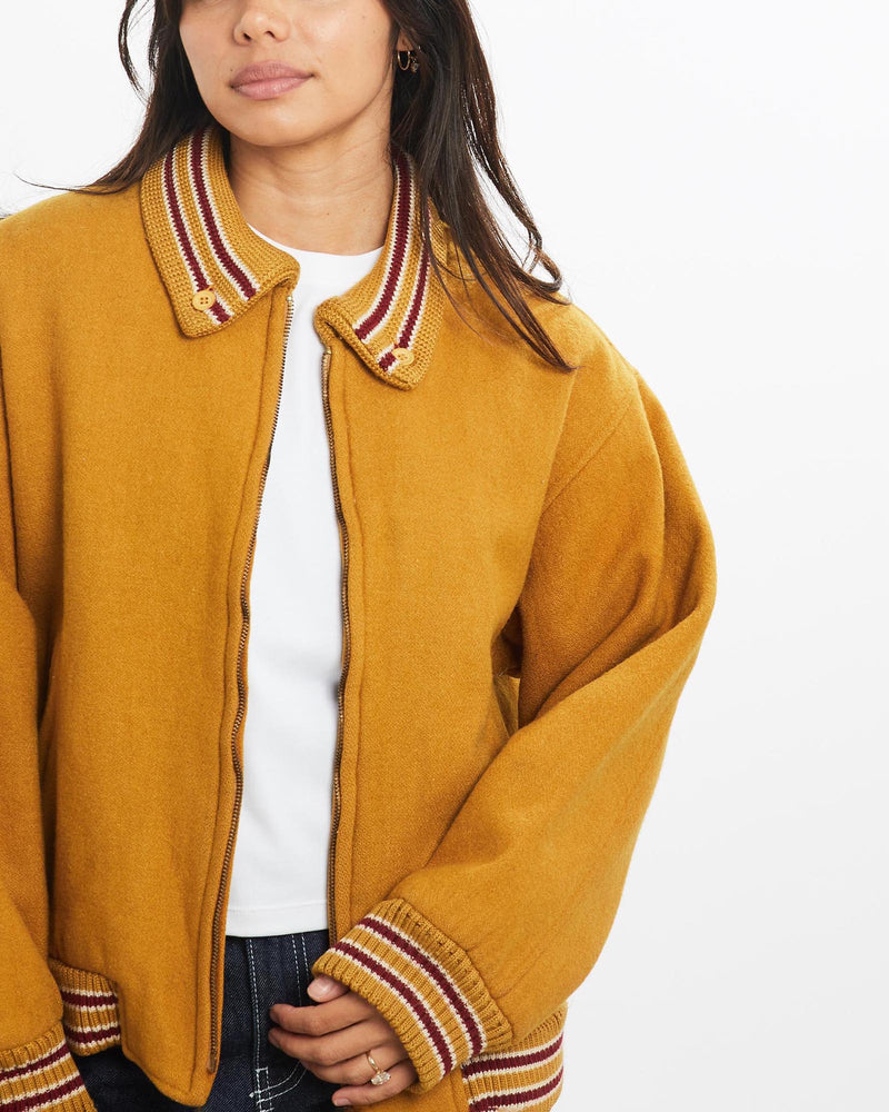 Vintage, Wool, Varsity, Jacket, The Real Deal, size extra small, colour Orange, newtown, sydney, australia, thrift store, opshop, preloved, secondhand, sustainable, retro, antique, 70s, 80s, 90s, 2000s, 00s, fashion, clothing, streetwear, trendy, garment, style, boutique, store, shop, archive, sale, cheap, best, top, Jackets