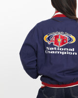 Vintage, America's, Best, National, Champion, Bomber, Jacket, The Real Deal, size double extra small, colour Navy, newtown, sydney, australia, thrift store, opshop, preloved, secondhand, sustainable, retro, antique, 70s, 80s, 90s, 2000s, 00s, fashion, clothing, streetwear, trendy, garment, style, boutique, store, shop, archive, sale, cheap, best, top, Jackets