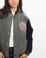 Vintage, 90s, All, Sports, Varsity, Jacket, The Real Deal, size double extra small, colour Grey, newtown, sydney, australia, thrift store, opshop, preloved, secondhand, sustainable, retro, antique, 70s, 80s, 90s, 2000s, 00s, fashion, clothing, streetwear, trendy, garment, style, boutique, store, shop, archive, sale, cheap, best, top, Jackets