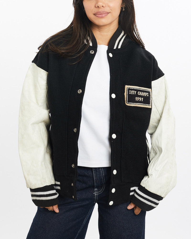 Vintage, 1991, City, Champs, Varsity, Jacket, The Real Deal, size small, colour Multicolour, newtown, sydney, australia, thrift store, opshop, preloved, secondhand, sustainable, retro, antique, 70s, 80s, 90s, 2000s, 00s, fashion, clothing, streetwear, trendy, garment, style, boutique, store, shop, archive, sale, cheap, best, top, Jackets