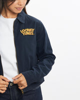 Vintage, 90s, Looney, Tunes, Harrington, Jacket, The Real Deal, size double extra small, colour Navy, newtown, sydney, australia, thrift store, opshop, preloved, secondhand, sustainable, retro, antique, 70s, 80s, 90s, 2000s, 00s, fashion, clothing, streetwear, trendy, garment, style, boutique, store, shop, archive, sale, cheap, best, top, Jackets