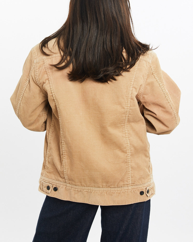 Vintage, 90s, Lee, Storm, Rider, Sherpa, Lined, Corduroy, Jacket, The Real Deal, size extra small, colour Beige, newtown, sydney, australia, thrift store, opshop, preloved, secondhand, sustainable, retro, antique, 70s, 80s, 90s, 2000s, 00s, fashion, clothing, streetwear, trendy, garment, style, boutique, store, shop, archive, sale, cheap, best, top, Jackets