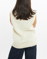 Vintage, 90s, Disney, Mickey, Mouse, Knit, Sweater, Vest, The Real Deal, size double extra small, colour White, newtown, sydney, australia, thrift store, opshop, preloved, secondhand, sustainable, retro, antique, 70s, 80s, 90s, 2000s, 00s, fashion, clothing, streetwear, trendy, garment, style, boutique, store, shop, archive, sale, cheap, best, top, Sweats and hoodies