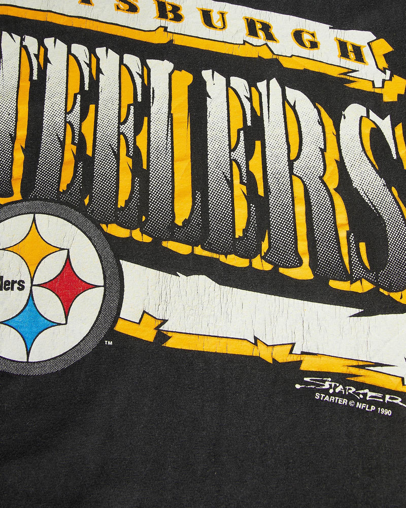 Vintage, 1990, Starter, NFL, Pittsburgh, Steelers, Tee, The Real Deal, size small, colour Black, newtown, sydney, australia, thrift store, opshop, preloved, secondhand, sustainable, retro, antique, 70s, 80s, 90s, 2000s, 00s, fashion, clothing, streetwear, trendy, garment, style, boutique, store, shop, archive, sale, cheap, best, top, T-Shirts