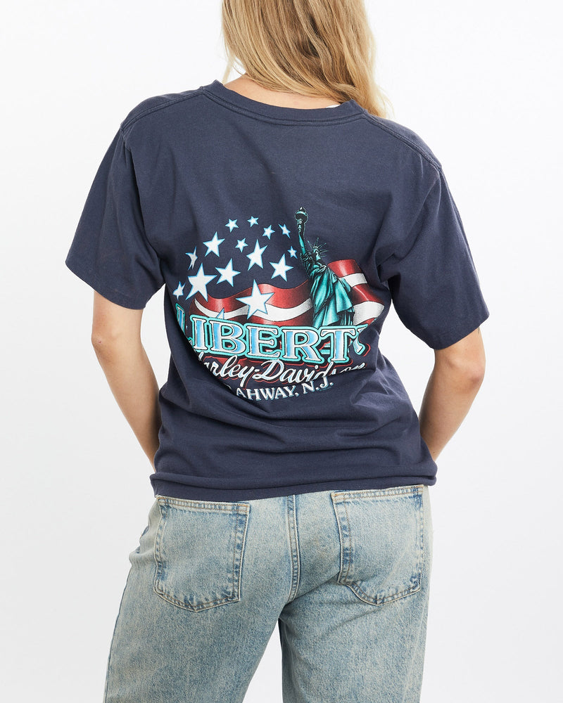 Vintage, Harley, Davidson, Tee, The Real Deal, size small, colour Navy, newtown, sydney, australia, thrift store, opshop, preloved, secondhand, sustainable, retro, antique, 70s, 80s, 90s, 2000s, 00s, fashion, clothing, streetwear, trendy, garment, style, boutique, store, shop, archive, sale, cheap, best, top, T-Shirts