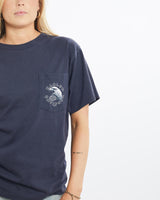 Vintage, Harley, Davidson, Tee, The Real Deal, size small, colour Navy, newtown, sydney, australia, thrift store, opshop, preloved, secondhand, sustainable, retro, antique, 70s, 80s, 90s, 2000s, 00s, fashion, clothing, streetwear, trendy, garment, style, boutique, store, shop, archive, sale, cheap, best, top, T-Shirts