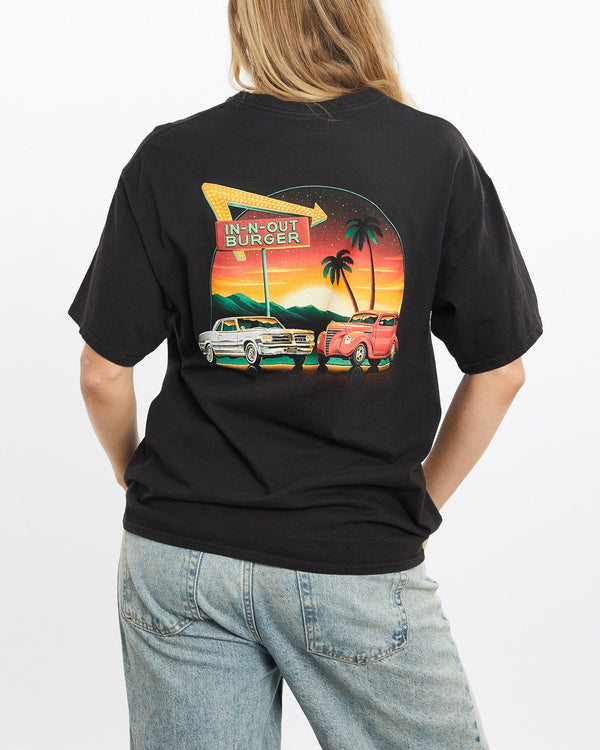 Vintage, In-N-Out, Burger, Tee, The Real Deal, size small, colour Black, newtown, sydney, australia, thrift store, opshop, preloved, secondhand, sustainable, retro, antique, 70s, 80s, 90s, 2000s, 00s, fashion, clothing, streetwear, trendy, garment, style, boutique, store, shop, archive, sale, cheap, best, top, T-Shirts