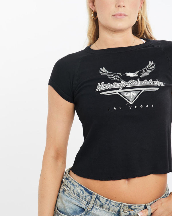 Vintage, 90s, Harley, Davidson, Las, Vegas, Tee, The Real Deal, size small, colour Black, newtown, sydney, australia, thrift store, opshop, preloved, secondhand, sustainable, retro, antique, 70s, 80s, 90s, 2000s, 00s, fashion, clothing, streetwear, trendy, garment, style, boutique, store, shop, archive, sale, cheap, best, top, T-Shirts