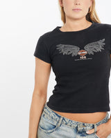 Vintage, 90s, Harley, Davidson, Tee, The Real Deal, size small, colour Black, newtown, sydney, australia, thrift store, opshop, preloved, secondhand, sustainable, retro, antique, 70s, 80s, 90s, 2000s, 00s, fashion, clothing, streetwear, trendy, garment, style, boutique, store, shop, archive, sale, cheap, best, top, T-Shirts