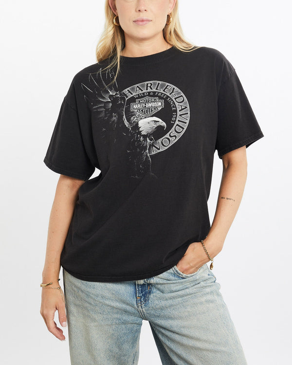 Vintage, Harley, Davidson, Tee, The Real Deal, size small, colour Black, newtown, sydney, australia, thrift store, opshop, preloved, secondhand, sustainable, retro, antique, 70s, 80s, 90s, 2000s, 00s, fashion, clothing, streetwear, trendy, garment, style, boutique, store, shop, archive, sale, cheap, best, top, T-Shirts