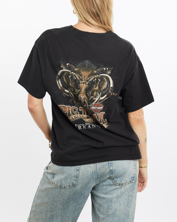 Vintage, Harley, Davidson, Tee, The Real Deal, size small, colour Black, newtown, sydney, australia, thrift store, opshop, preloved, secondhand, sustainable, retro, antique, 70s, 80s, 90s, 2000s, 00s, fashion, clothing, streetwear, trendy, garment, style, boutique, store, shop, archive, sale, cheap, best, top, T-Shirts