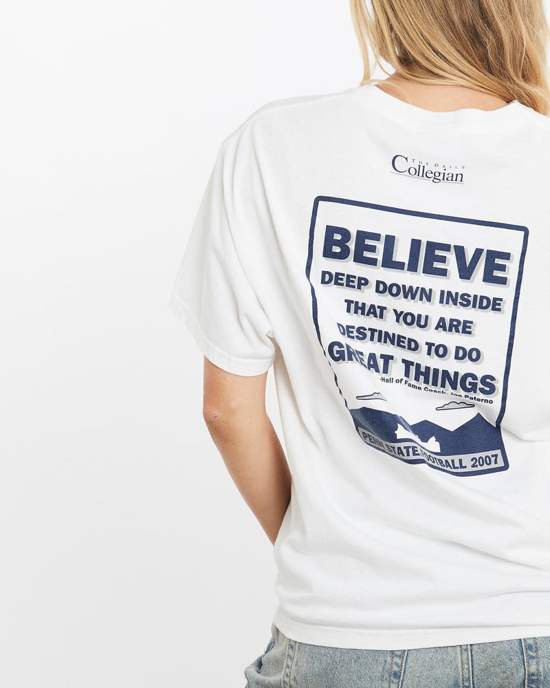 Vintage, Nike, NCAA, Penn, State, Nittany, Lions, Tee, The Real Deal, size small, colour White, newtown, sydney, australia, thrift store, opshop, preloved, secondhand, sustainable, retro, antique, 70s, 80s, 90s, 2000s, 00s, fashion, clothing, streetwear, trendy, garment, style, boutique, store, shop, archive, sale, cheap, best, top, T-Shirts