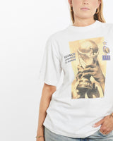 Vintage, 1998, Adidas, France, FIFA, World, Cup, Tee, The Real Deal, size small, colour White, newtown, sydney, australia, thrift store, opshop, preloved, secondhand, sustainable, retro, antique, 70s, 80s, 90s, 2000s, 00s, fashion, clothing, streetwear, trendy, garment, style, boutique, store, shop, archive, sale, cheap, best, top, T-Shirts