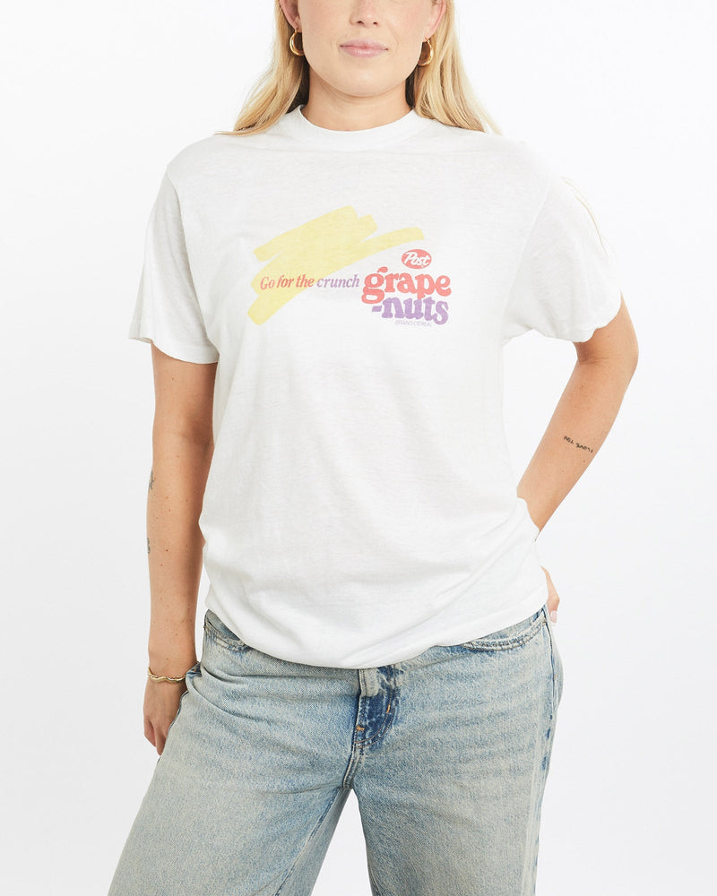 Vintage, 80s, Post, Grape-Nuts, Tee, The Real Deal, size small, colour White, newtown, sydney, australia, thrift store, opshop, preloved, secondhand, sustainable, retro, antique, 70s, 80s, 90s, 2000s, 00s, fashion, clothing, streetwear, trendy, garment, style, boutique, store, shop, archive, sale, cheap, best, top, T-Shirts