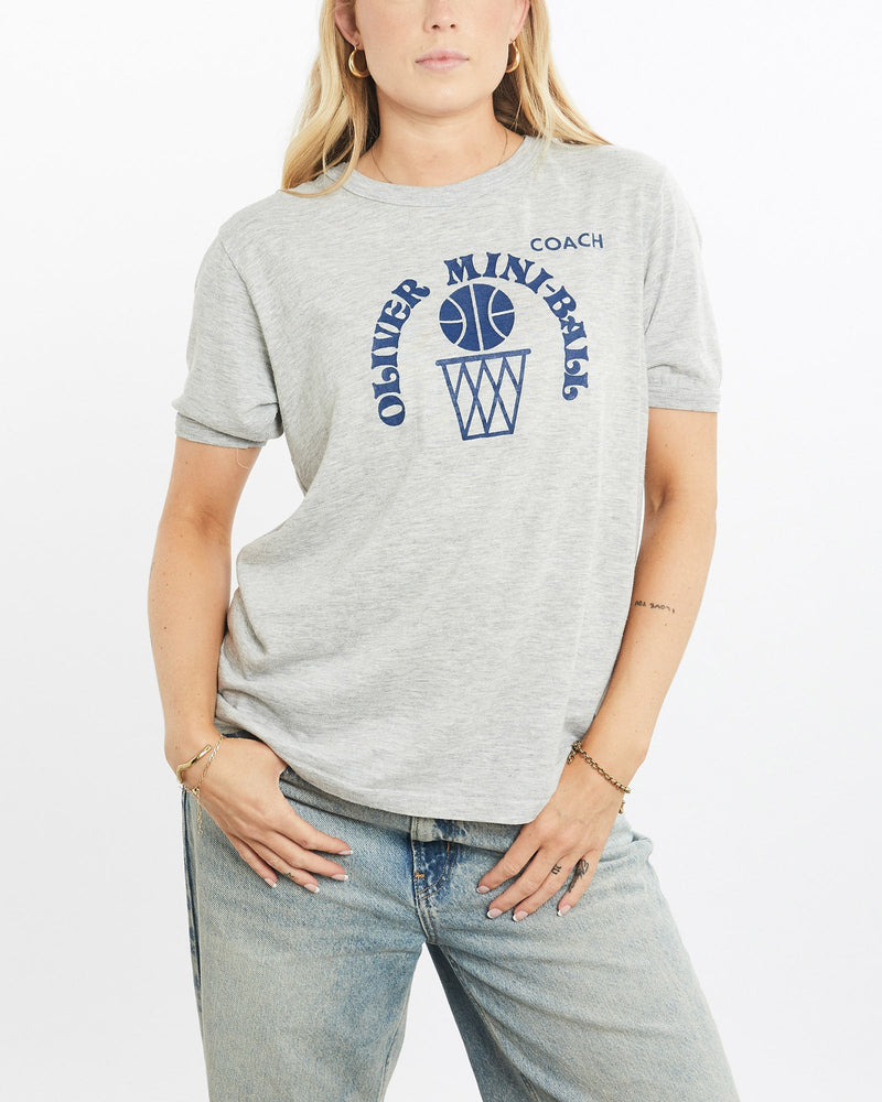 Vintage, 80s, Oliver, Mini-Ball, Tee, The Real Deal, size small, colour Grey, newtown, sydney, australia, thrift store, opshop, preloved, secondhand, sustainable, retro, antique, 70s, 80s, 90s, 2000s, 00s, fashion, clothing, streetwear, trendy, garment, style, boutique, store, shop, archive, sale, cheap, best, top, T-Shirts