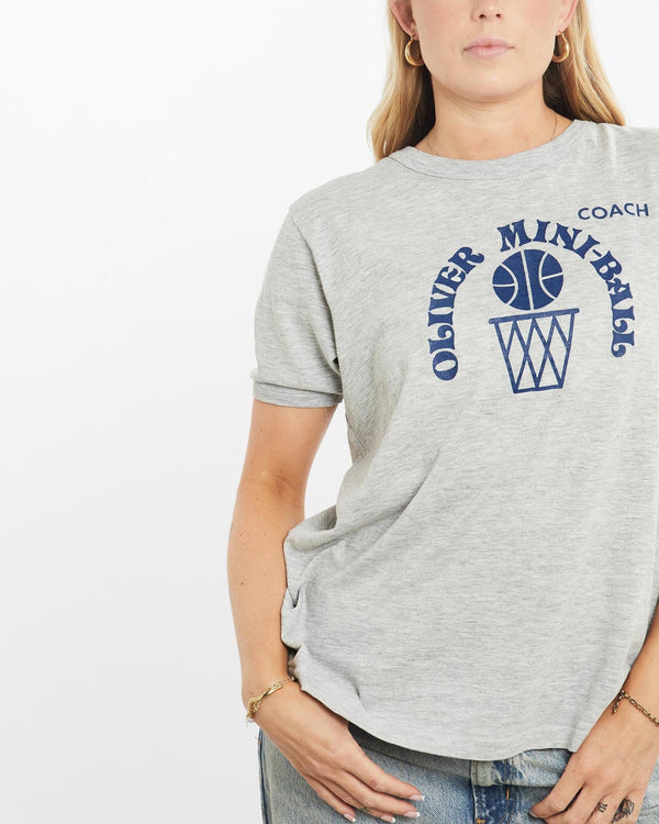 Vintage, 80s, Oliver, Mini-Ball, Tee, The Real Deal, size small, colour Grey, newtown, sydney, australia, thrift store, opshop, preloved, secondhand, sustainable, retro, antique, 70s, 80s, 90s, 2000s, 00s, fashion, clothing, streetwear, trendy, garment, style, boutique, store, shop, archive, sale, cheap, best, top, T-Shirts