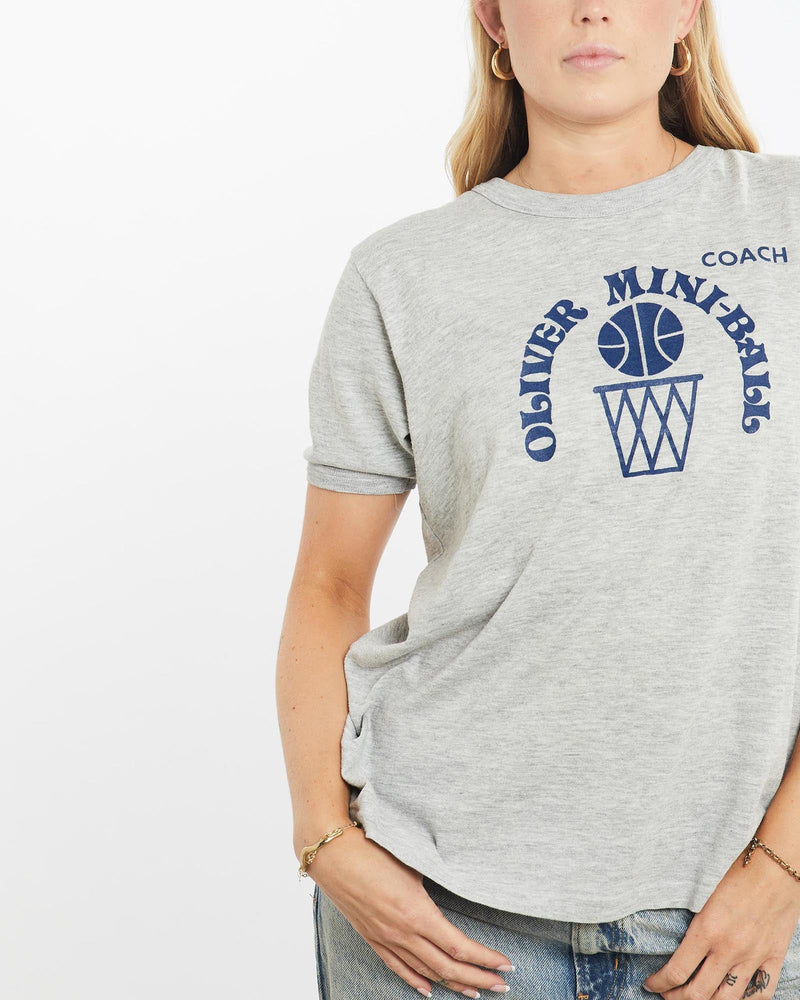 Vintage, 80s, Oliver, Mini-Ball, Tee, The Real Deal, size small, colour Grey, newtown, sydney, australia, thrift store, opshop, preloved, secondhand, sustainable, retro, antique, 70s, 80s, 90s, 2000s, 00s, fashion, clothing, streetwear, trendy, garment, style, boutique, store, shop, archive, sale, cheap, best, top, T-Shirts