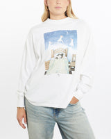 Vintage, 90s, Art, Long, Sleeve, Tee, The Real Deal, size small, colour White, newtown, sydney, australia, thrift store, opshop, preloved, secondhand, sustainable, retro, antique, 70s, 80s, 90s, 2000s, 00s, fashion, clothing, streetwear, trendy, garment, style, boutique, store, shop, archive, sale, cheap, best, top, T-Shirts