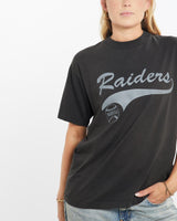 Vintage, 90s, Raiders, Baseball, Tee, The Real Deal, size small, colour Black, newtown, sydney, australia, thrift store, opshop, preloved, secondhand, sustainable, retro, antique, 70s, 80s, 90s, 2000s, 00s, fashion, clothing, streetwear, trendy, garment, style, boutique, store, shop, archive, sale, cheap, best, top, T-Shirts