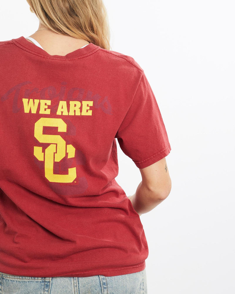 Vintage, Nike, NCAA, USC, Trojans, Tee, The Real Deal, size small, colour Red, newtown, sydney, australia, thrift store, opshop, preloved, secondhand, sustainable, retro, antique, 70s, 80s, 90s, 2000s, 00s, fashion, clothing, streetwear, trendy, garment, style, boutique, store, shop, archive, sale, cheap, best, top, T-Shirts