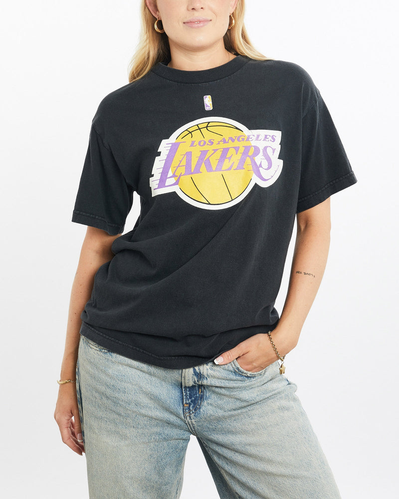 Vintage, NBA, Los, Angeles, Lakers, Tee, The Real Deal, size small, colour Black, newtown, sydney, australia, thrift store, opshop, preloved, secondhand, sustainable, retro, antique, 70s, 80s, 90s, 2000s, 00s, fashion, clothing, streetwear, trendy, garment, style, boutique, store, shop, archive, sale, cheap, best, top, T-Shirts