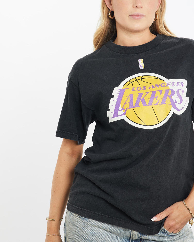 Vintage, NBA, Los, Angeles, Lakers, Tee, The Real Deal, size small, colour Black, newtown, sydney, australia, thrift store, opshop, preloved, secondhand, sustainable, retro, antique, 70s, 80s, 90s, 2000s, 00s, fashion, clothing, streetwear, trendy, garment, style, boutique, store, shop, archive, sale, cheap, best, top, T-Shirts