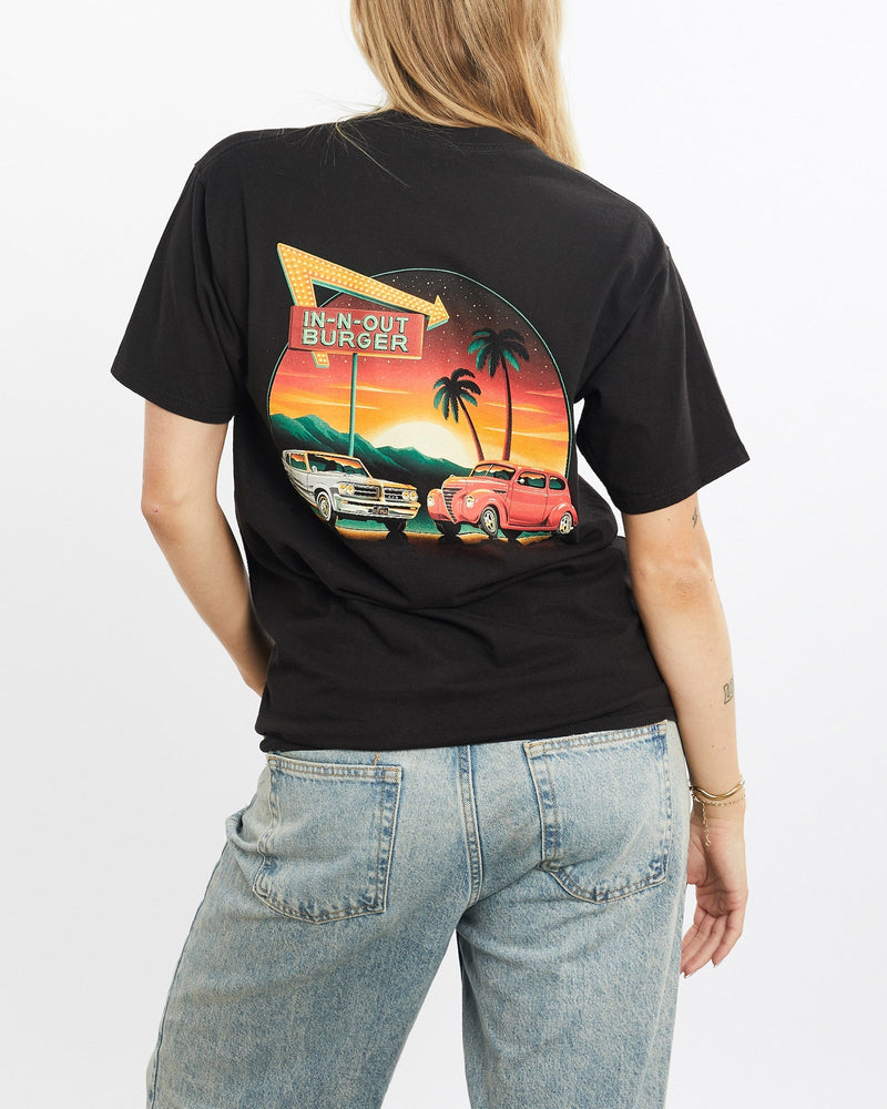 Vintage, In-N-Out, Burger, Tee, The Real Deal, size small, colour Black, newtown, sydney, australia, thrift store, opshop, preloved, secondhand, sustainable, retro, antique, 70s, 80s, 90s, 2000s, 00s, fashion, clothing, streetwear, trendy, garment, style, boutique, store, shop, archive, sale, cheap, best, top, T-Shirts
