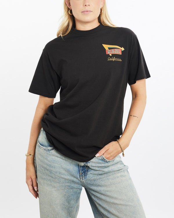 Vintage, In-N-Out, Burger, Tee, The Real Deal, size small, colour Black, newtown, sydney, australia, thrift store, opshop, preloved, secondhand, sustainable, retro, antique, 70s, 80s, 90s, 2000s, 00s, fashion, clothing, streetwear, trendy, garment, style, boutique, store, shop, archive, sale, cheap, best, top, T-Shirts
