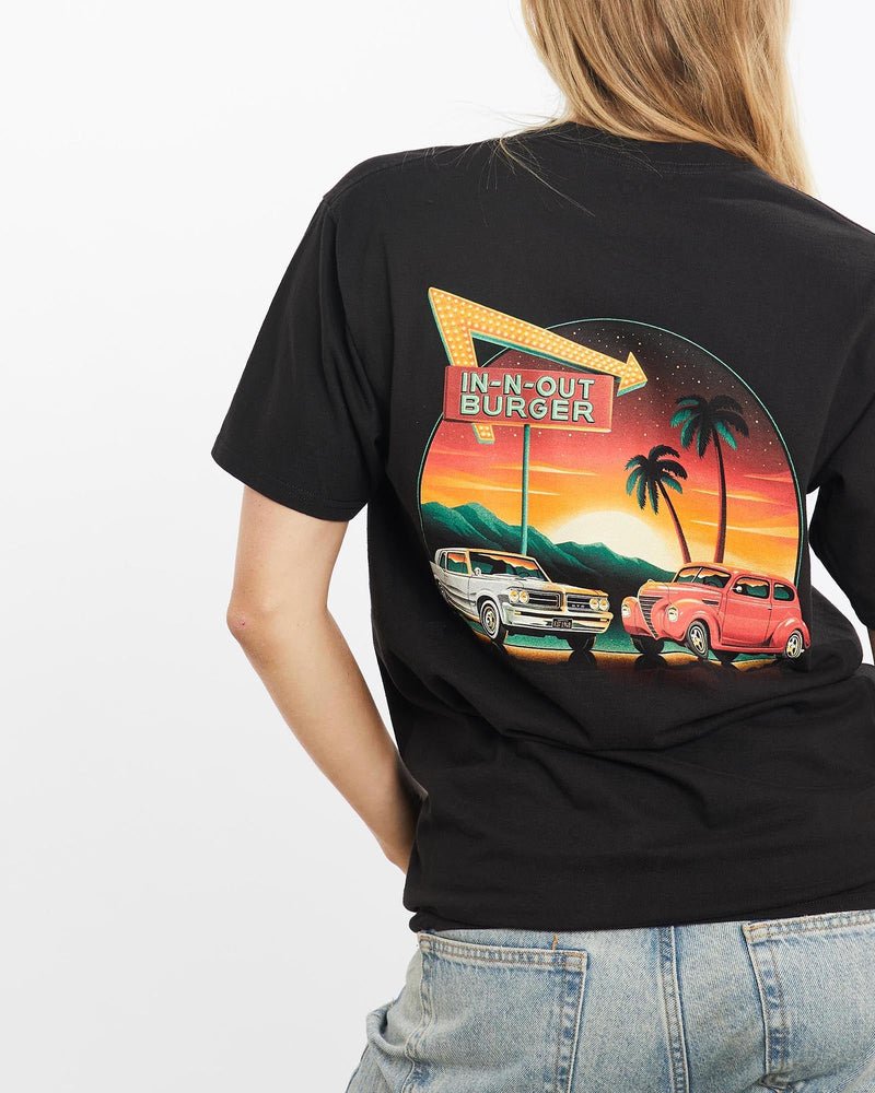 Vintage, In-N-Out, Burger, Tee, The Real Deal, size small, colour Black, newtown, sydney, australia, thrift store, opshop, preloved, secondhand, sustainable, retro, antique, 70s, 80s, 90s, 2000s, 00s, fashion, clothing, streetwear, trendy, garment, style, boutique, store, shop, archive, sale, cheap, best, top, T-Shirts