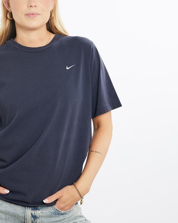 Vintage, 90s, Nike, Tee, The Real Deal, size small, colour Navy, newtown, sydney, australia, thrift store, opshop, preloved, secondhand, sustainable, retro, antique, 70s, 80s, 90s, 2000s, 00s, fashion, clothing, streetwear, trendy, garment, style, boutique, store, shop, archive, sale, cheap, best, top, T-Shirts