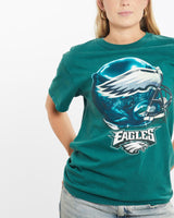 Vintage, NFL, Philadelphia, Eagles, Tee, The Real Deal, size small, colour Green, newtown, sydney, australia, thrift store, opshop, preloved, secondhand, sustainable, retro, antique, 70s, 80s, 90s, 2000s, 00s, fashion, clothing, streetwear, trendy, garment, style, boutique, store, shop, archive, sale, cheap, best, top, T-Shirts